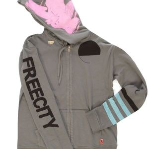 FREE CITY Zip-Up Hoodie Grey SMALL S 2 ARTMAKER
